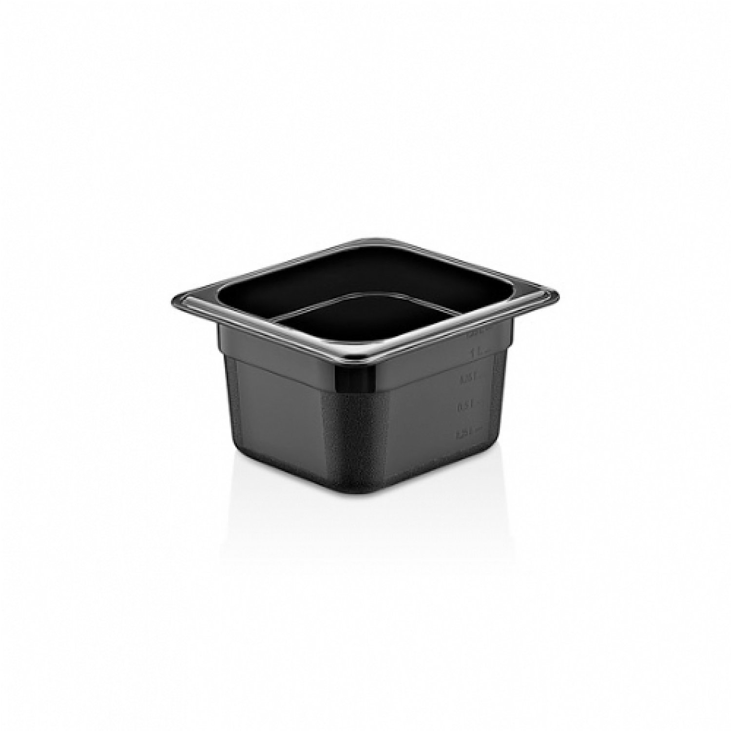 GN PP CONTAINER 100 mm 1,25 Lt - 42 Oz - GNPP-16100 - Black VFFM