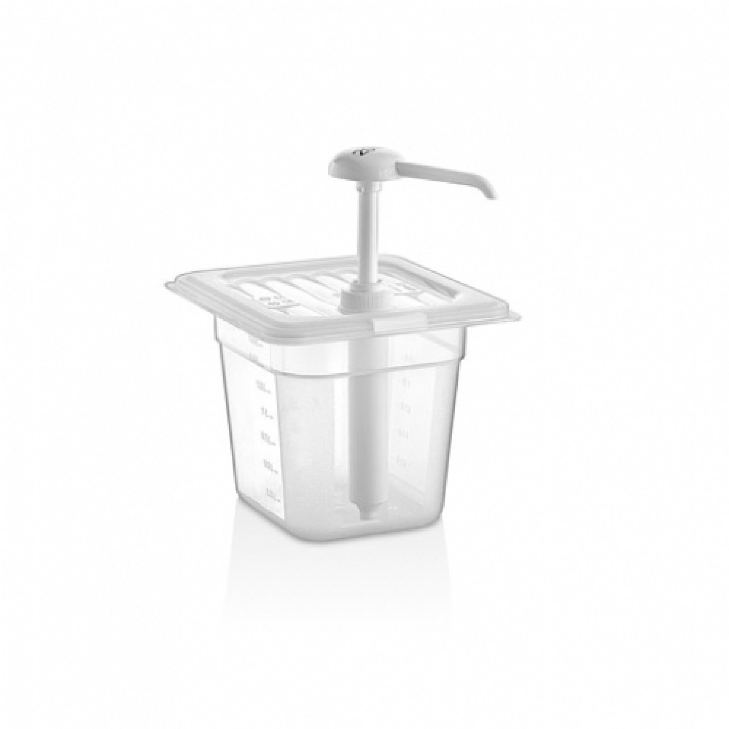 Mayonnaise Pump Dispenser GNPP 1/6 150 mm - GDM-02 - Clear EHQ3