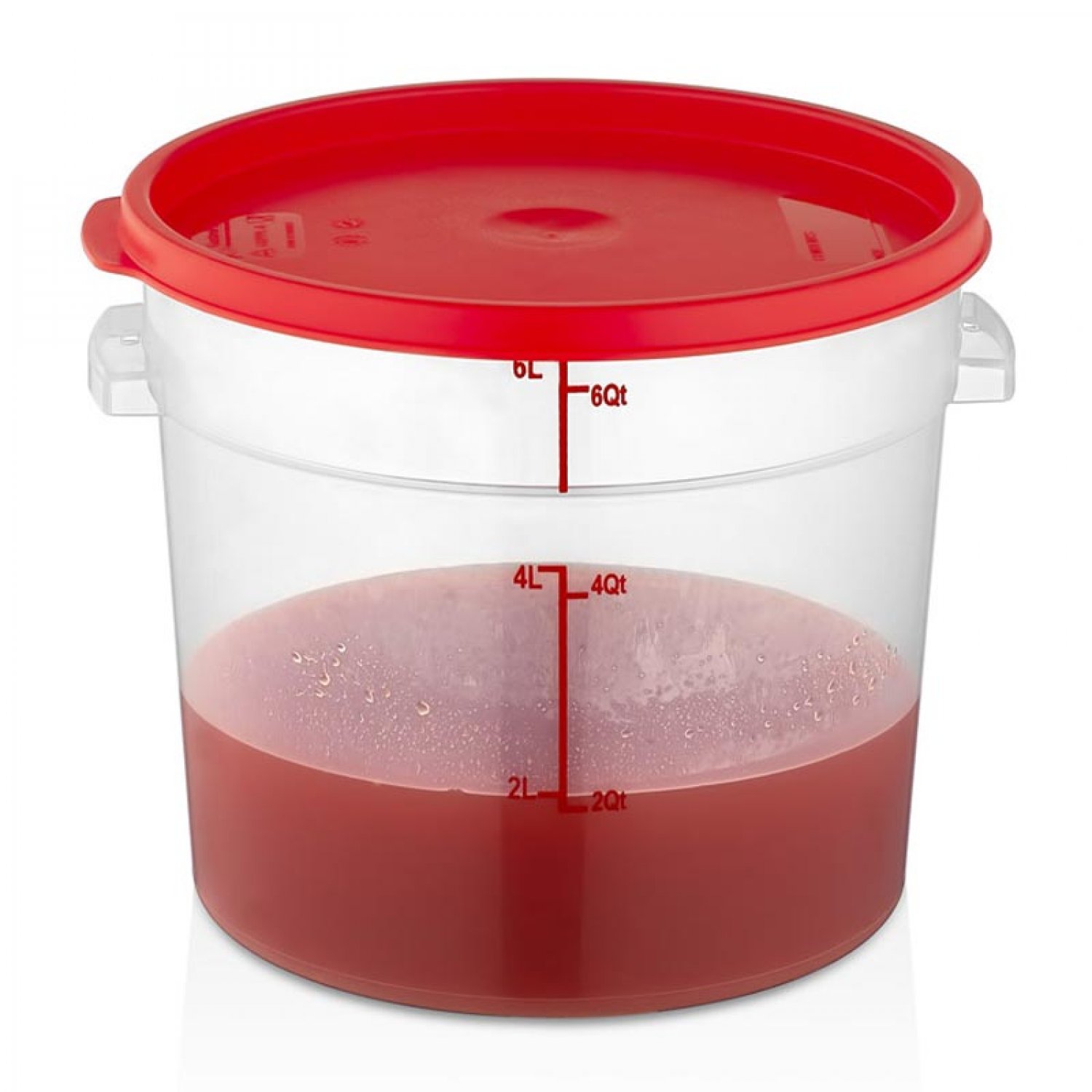 PC Round Container - GRP-6 - 6Lt-202Oz - Clear X2W9
